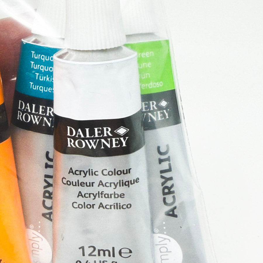 12 ml Daler Rowney Acrylic Paint Tubes (6)
