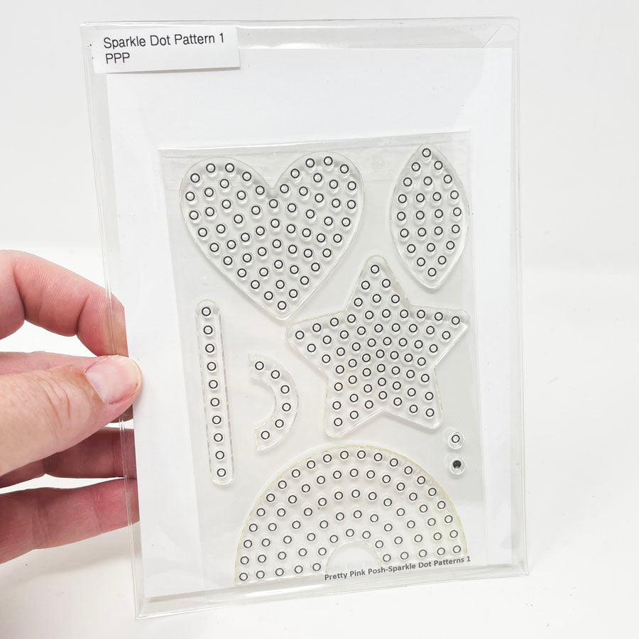 Pretty Pink Posh Cling Stamps - Sparkle Dot Pattern 1