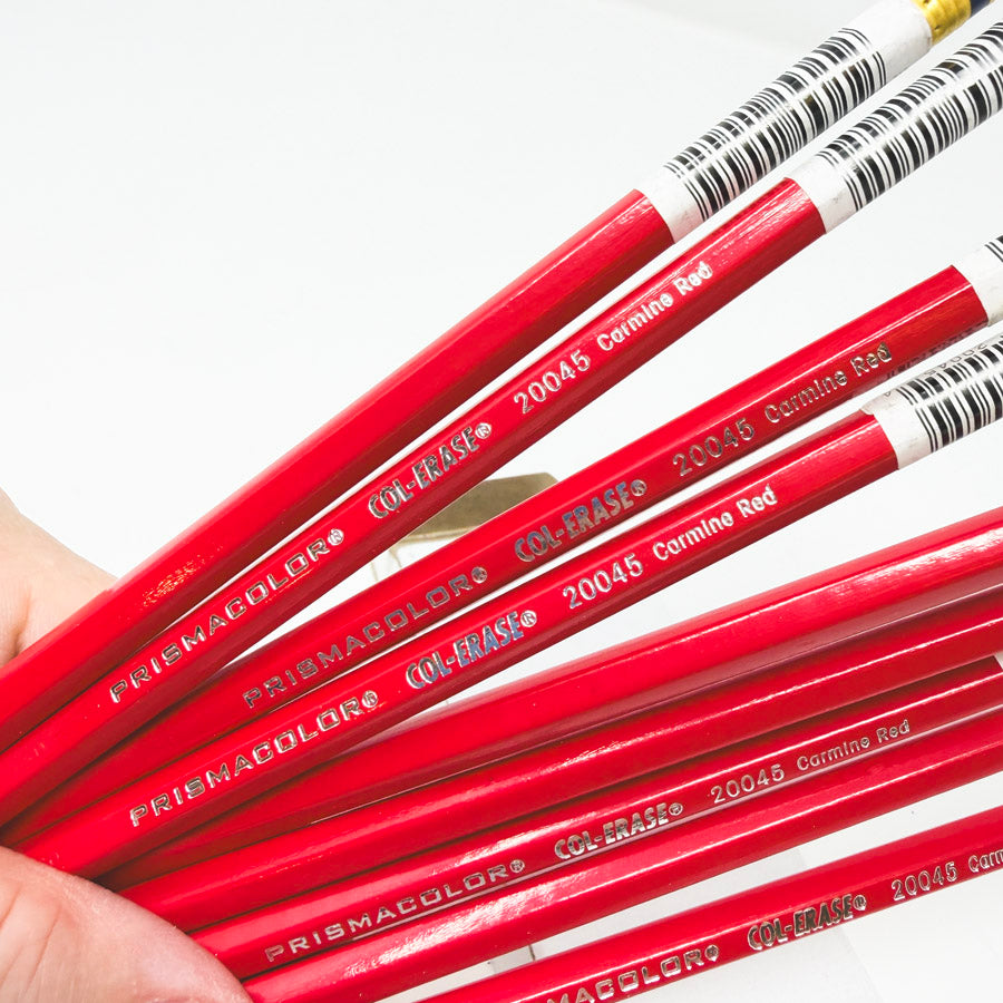 Carmine Red Prismacolor Col-Erase Pencils (9)