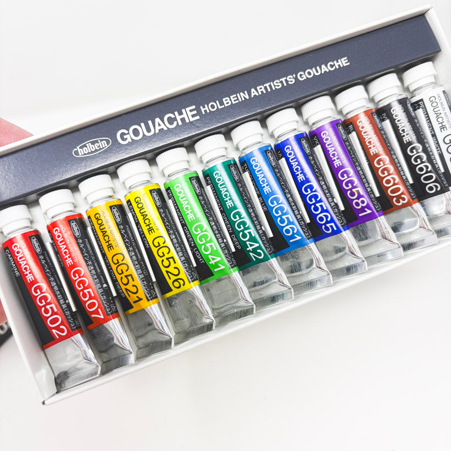 Holbein Artists' Gouache Paint – 12 pc Set