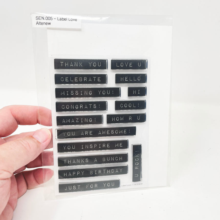 Label Love Clear Stamps by Altenew