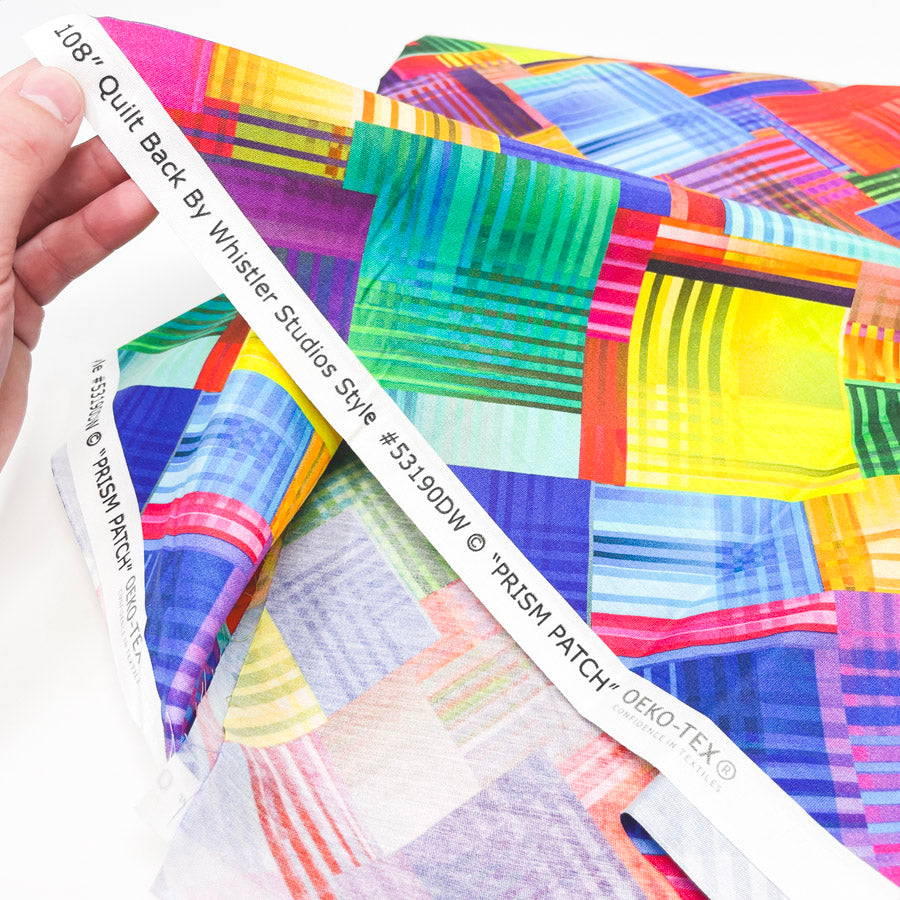 1.5 Yds x 108" Prism Patch Quilt Back Cotton Fabric by Whistler Studios