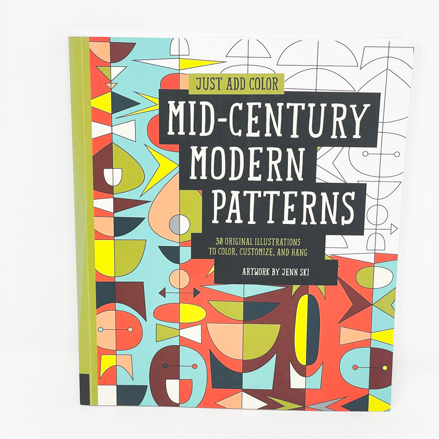 Mid-Century Modern Patterns Coloring Book