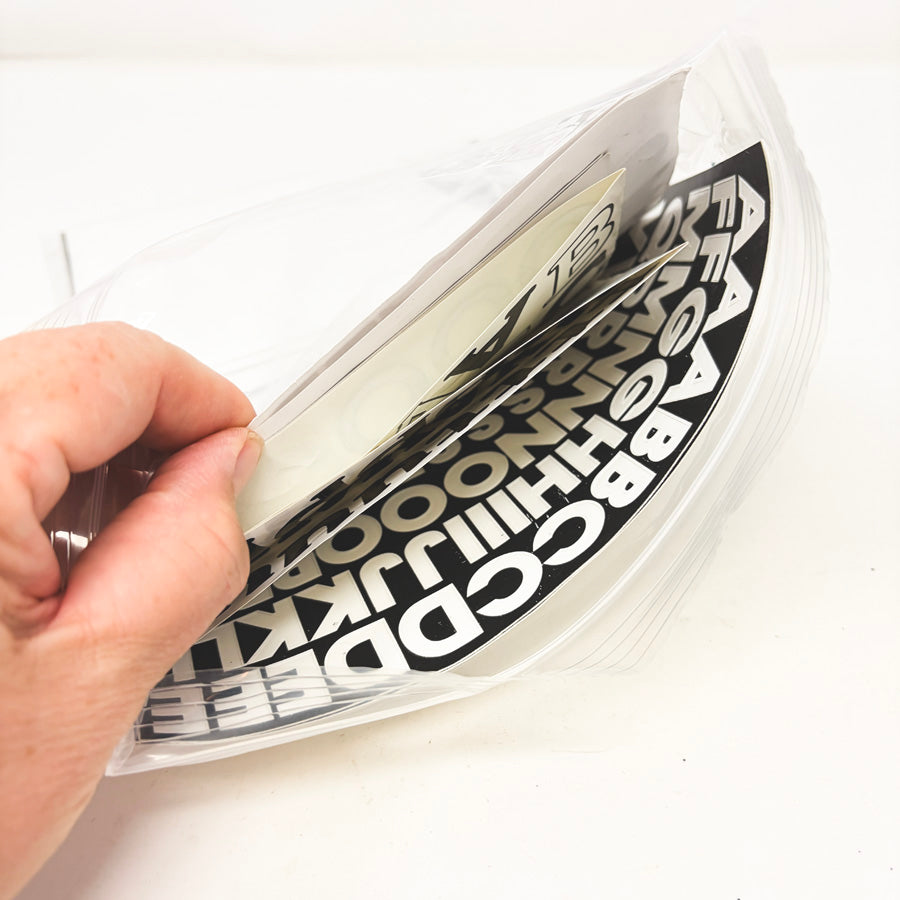 B&W Alphabet Sticker Bundle