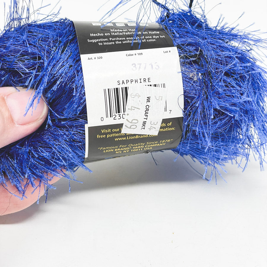 Lion Fun Fur Eyelash Yarn - Sapphire