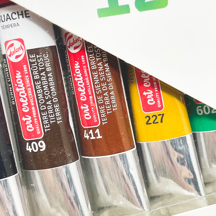 12 pc Talens Art Creation Gouache Set