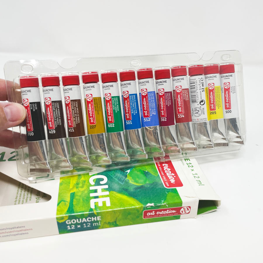 12 pc Talens Art Creation Gouache Set