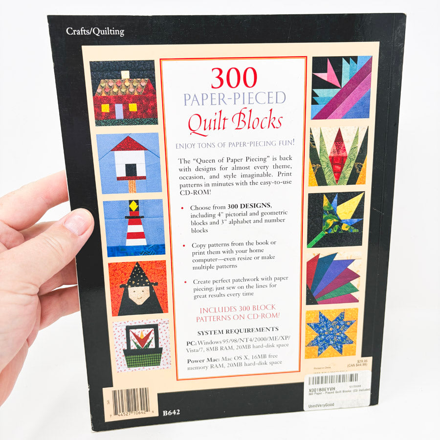 300 Paper Pieced Quilt Blocks Book by Carl Doak