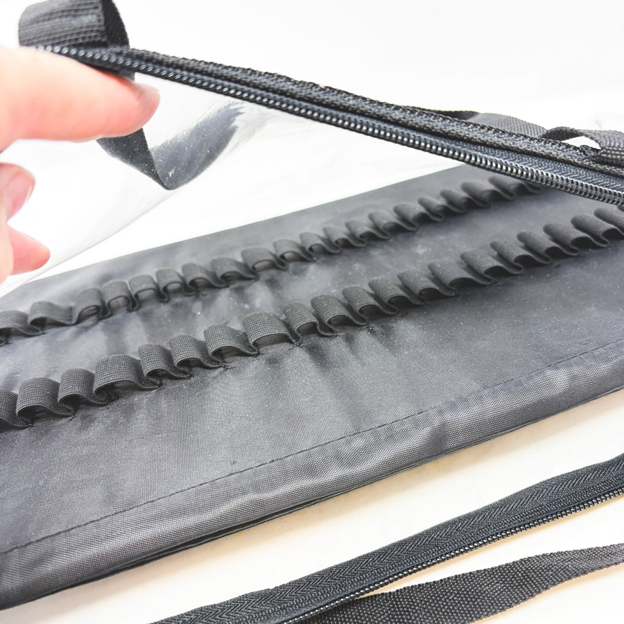 Large Brush Wallet in Clear Bag