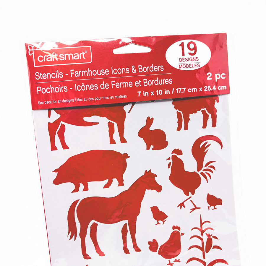 Craft Smart Farmhouse Icons and Borders Stencil