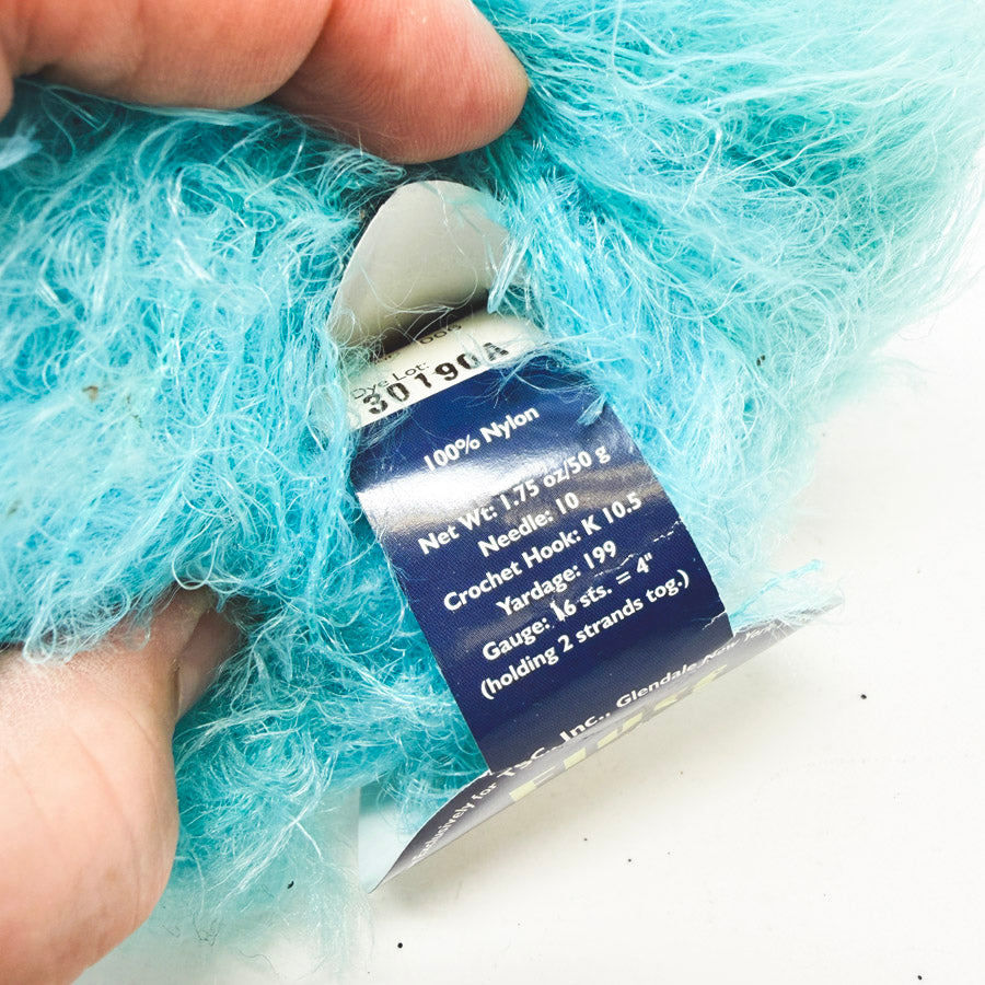 Teal Fluff Yarn by N.Y. Yarns