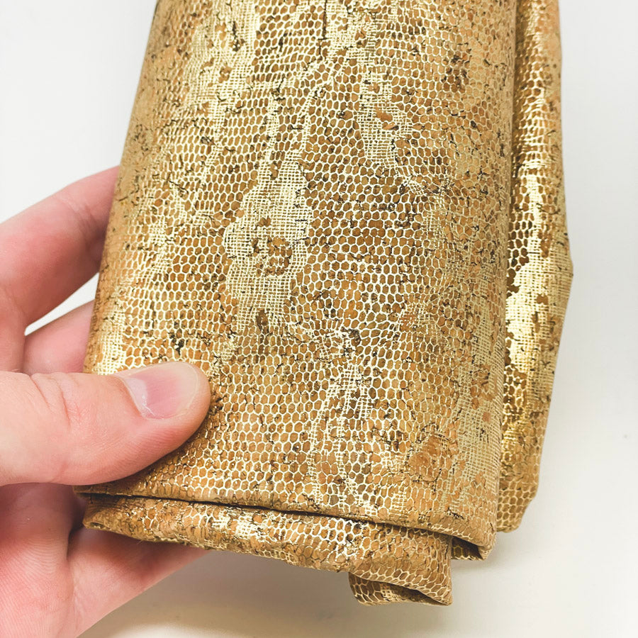 0.75 Yds Copper Foil Cork Fabric