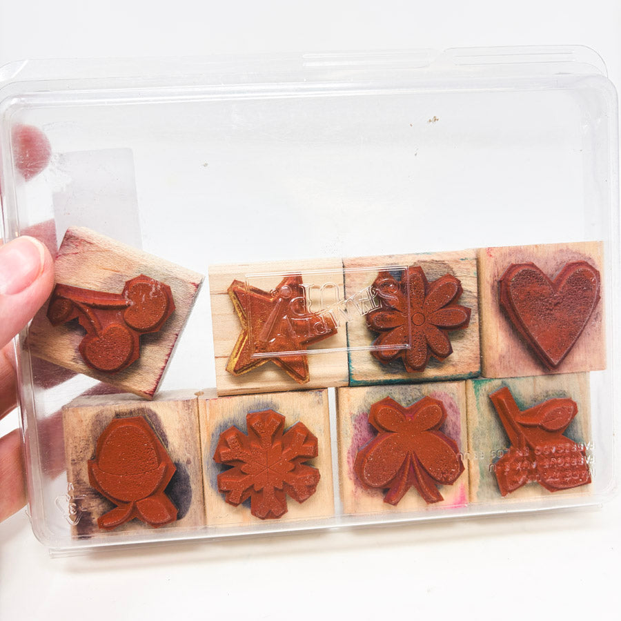 Wood Back Stampin' Up Rubber Stamp Sets