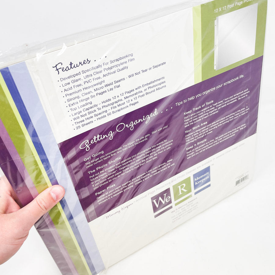 25 Pack – We R Memory Keepers 12" x 12" Page Protectors