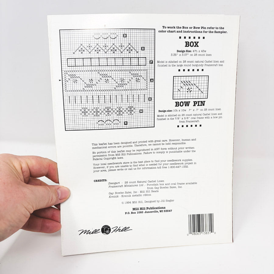 Beading for Needlework – Mill Hill Cross Stitch Pattern Leaflet