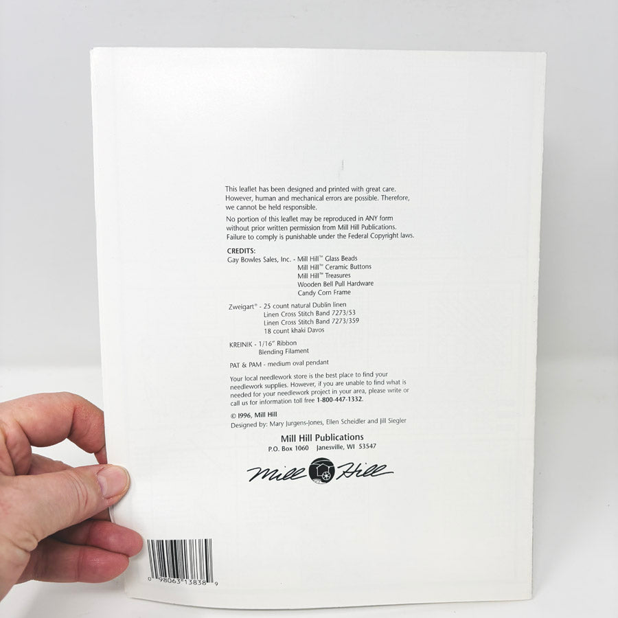 Treasured & Buttoned Harvest – Mill Hill Cross Stitch Pattern Leaflet