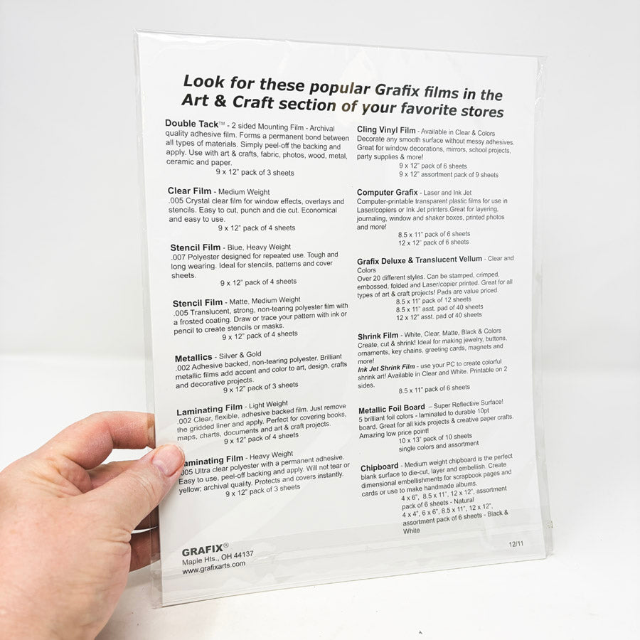 Graphix Matte Stencil Film - 4 Sheets