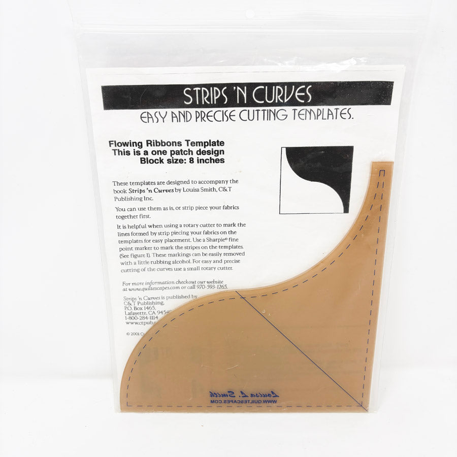 Strips'N Curves The Flowing Ribbon Template by Quilt Escapes