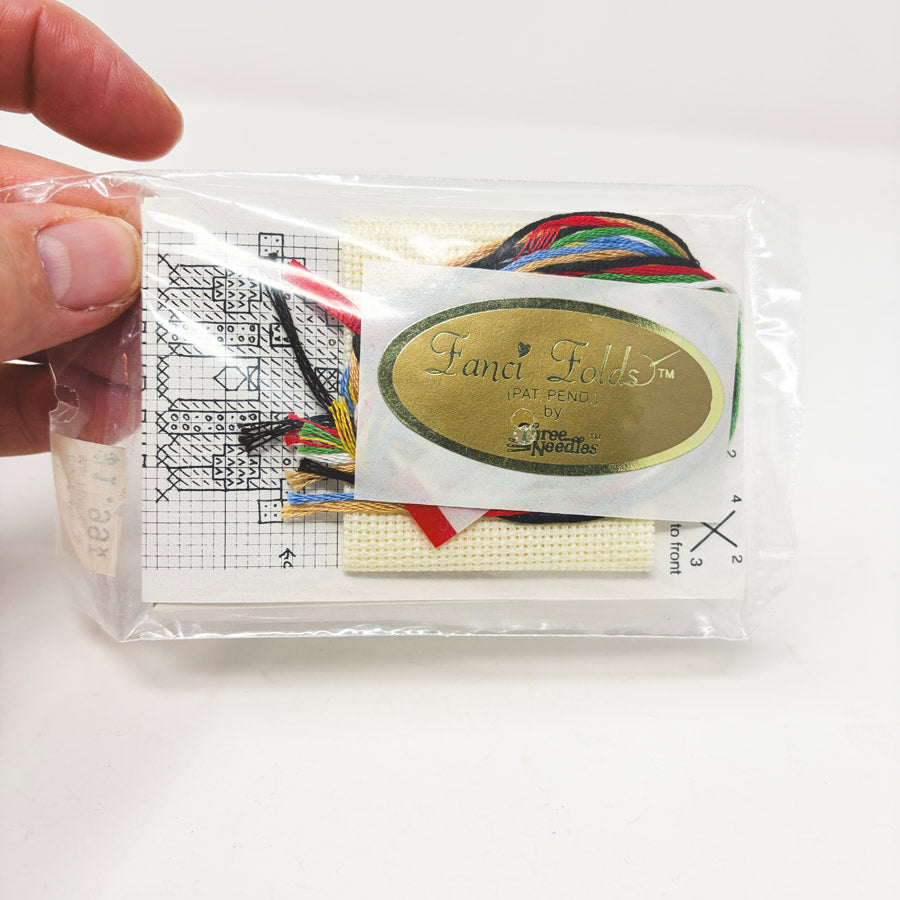 Fanci Folds Mini Matted Cross Stitch Kits by Three Needles