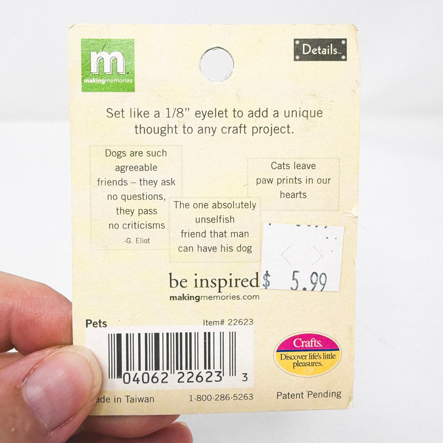 Making Memories- Metal Eyelet Quotes