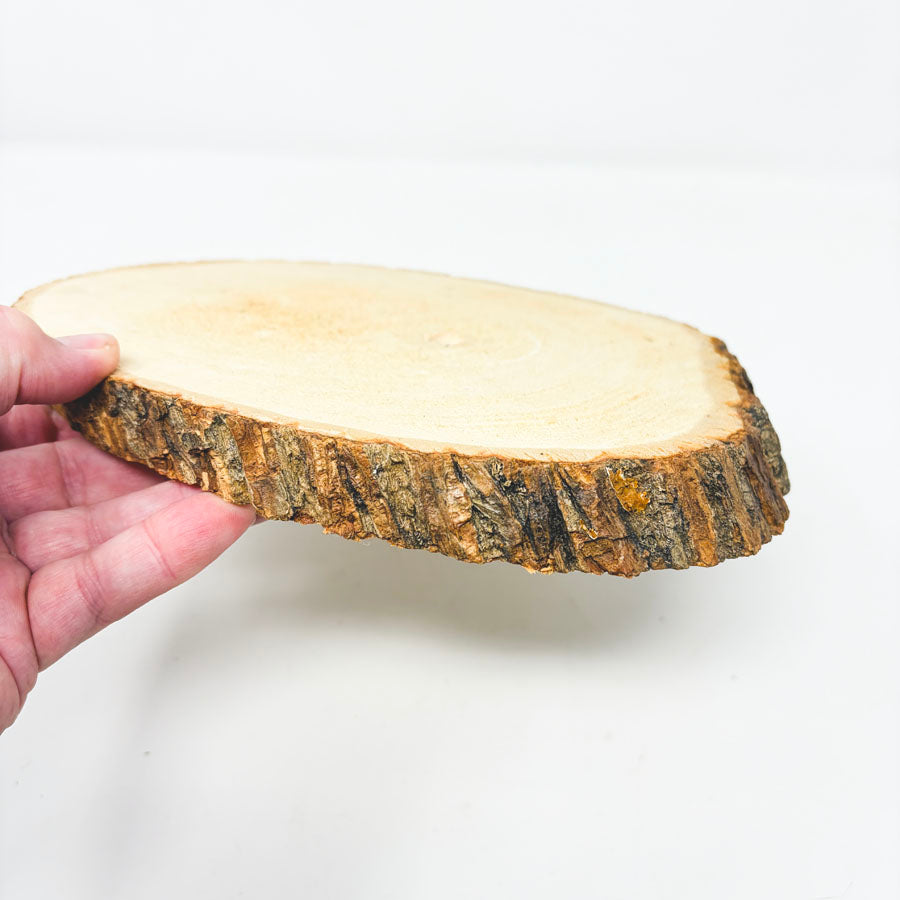 9 3/4"x 8" Sliced Wooden Oval