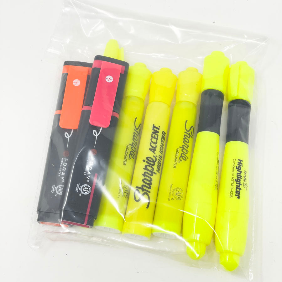 Pack of Eight Asst. Highlighters