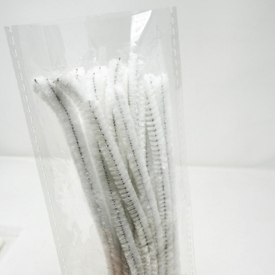 White Chenille Stems