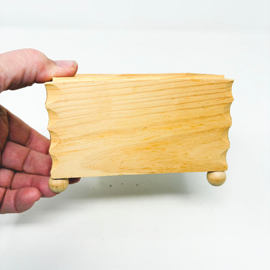 Rectangle Box- Unfinished Wood 5"x4"