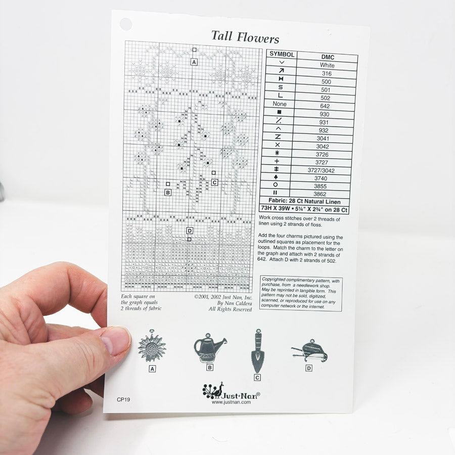 Tall Flowers – Just Nan Cross Stitch Pattern