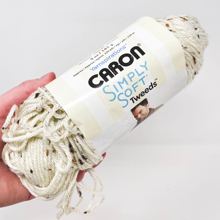 Caron Simply Soft Tweeds Yarn - Off White