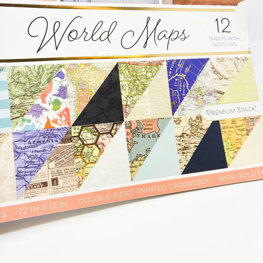 DCWV World Maps Paper - 12"x12"