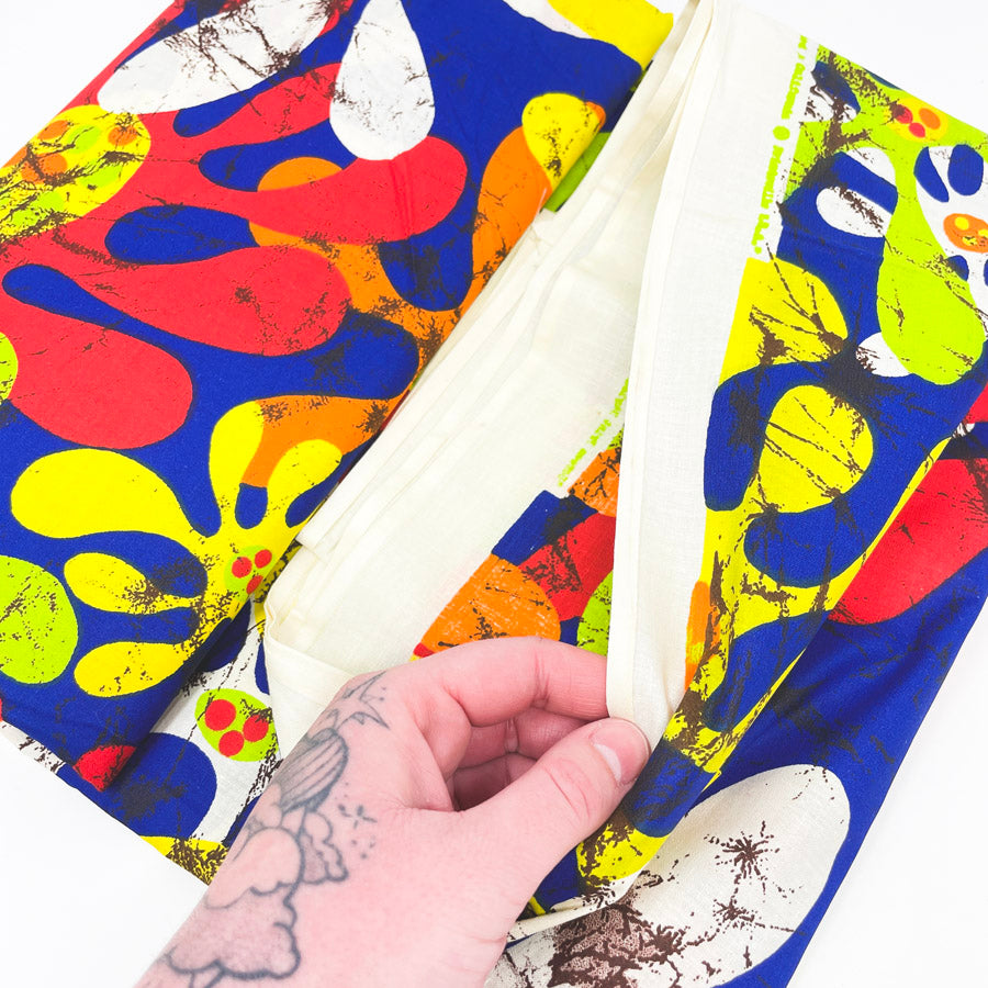 3 Yds x 42" Funky Floral Cotton Fabric