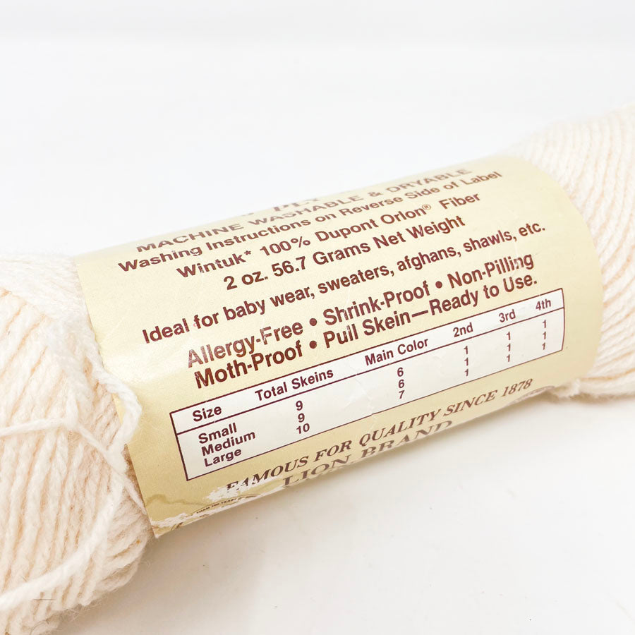 Lion Brand Debyshire Yarn - Off White