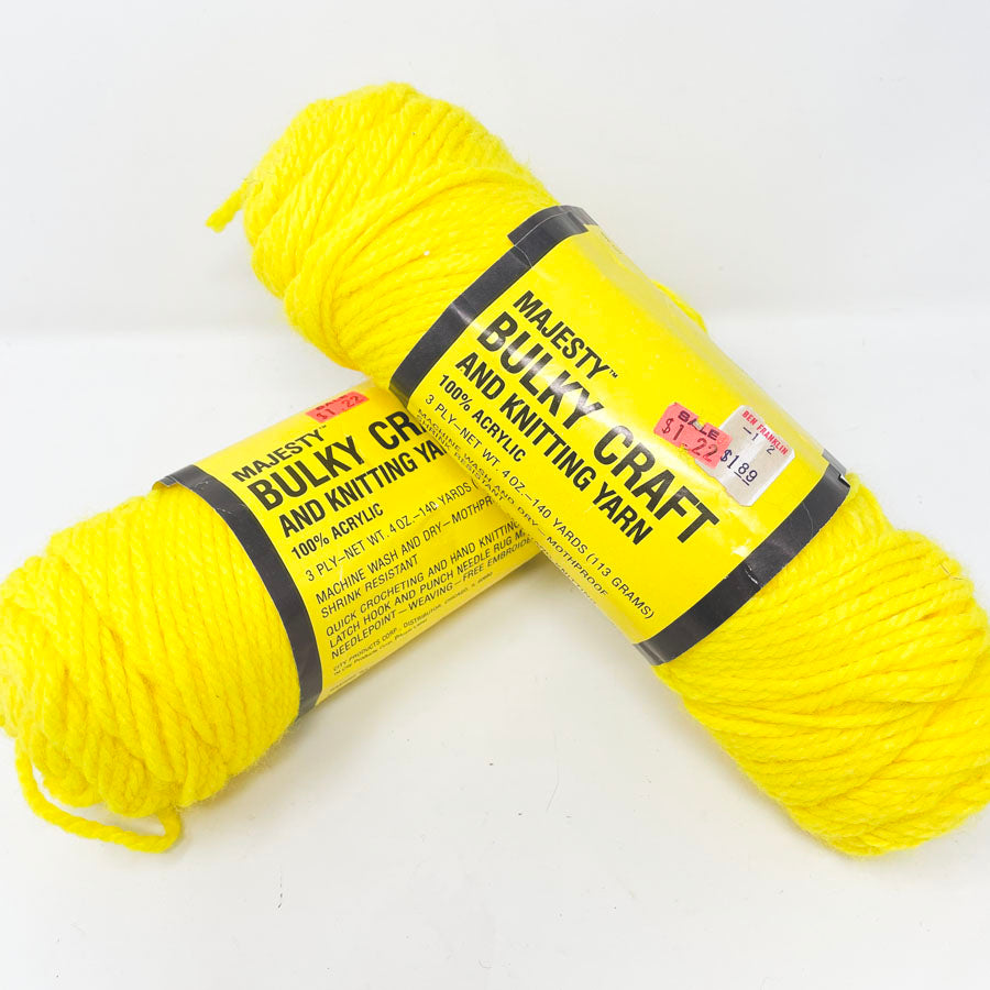 Majesty Bulky Craft and Knitting Yarn - Yellow (1)