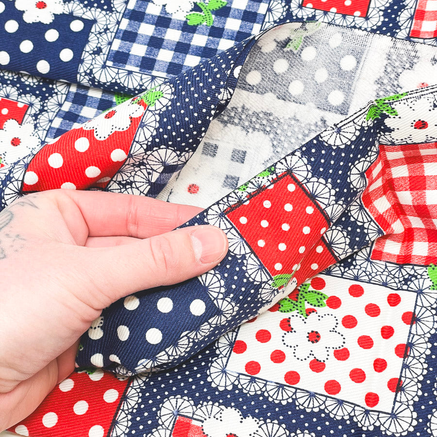 1 Yd x 44" Floral Picnic Canvas Fabric