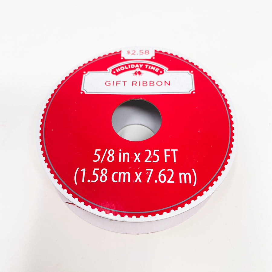 Holiday Time Snowflake Tiny Dots Red 5/8in Ribbon