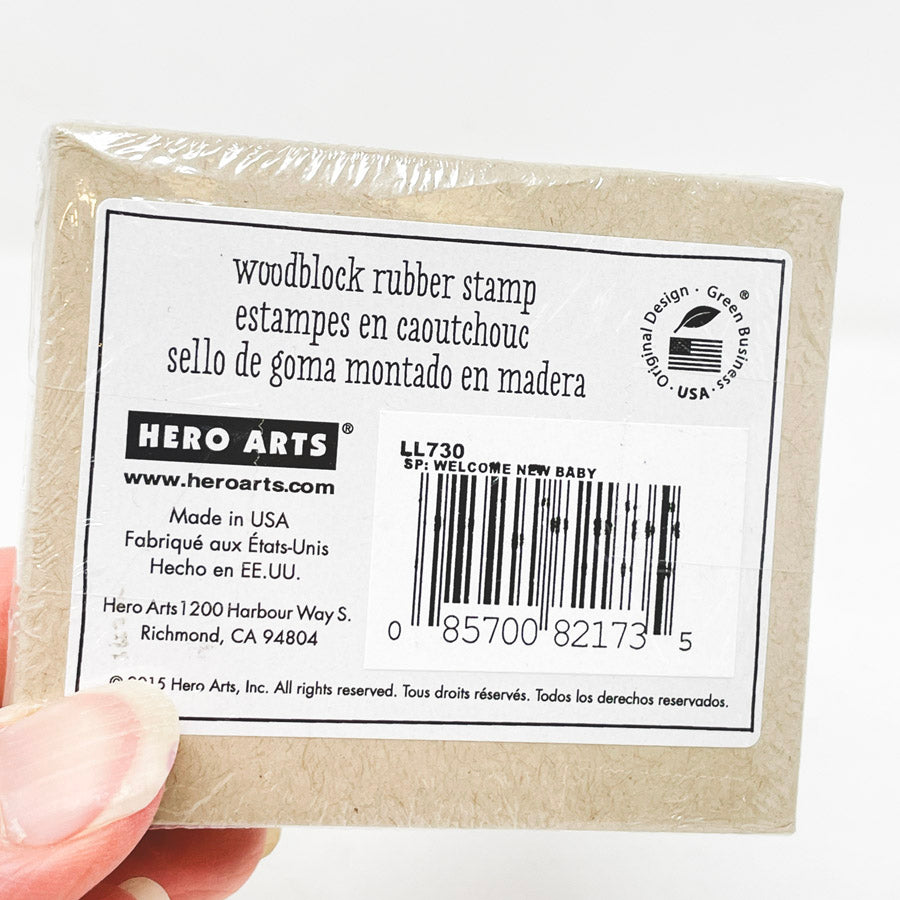 Hero Arts Welcome Baby Wood Rubber Stamp Set