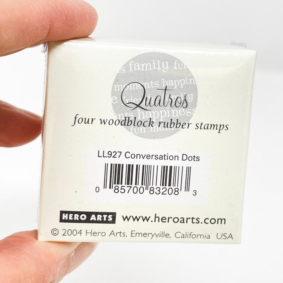 Hero Arts Conversation Dots Wood Rubber Stamp Set