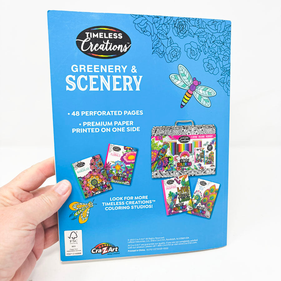 Greenery & Scenery Coloring Book by Timeless Creations