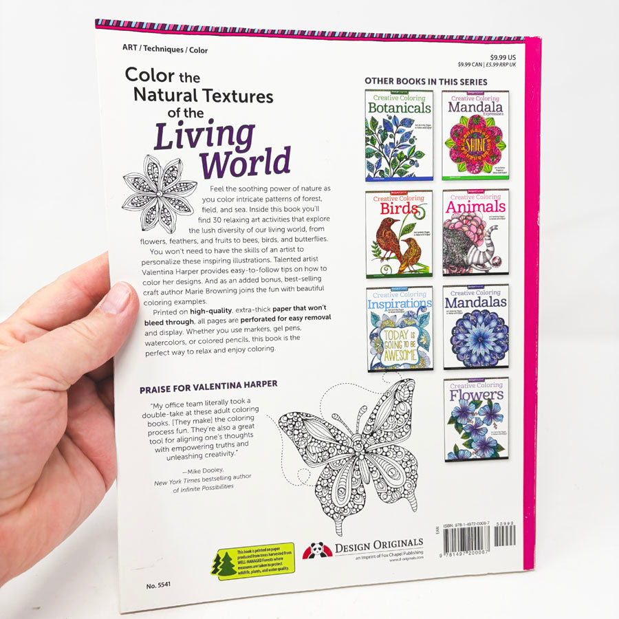 Creative Coloring Patterns of Nature Coloring Book by Design Originals