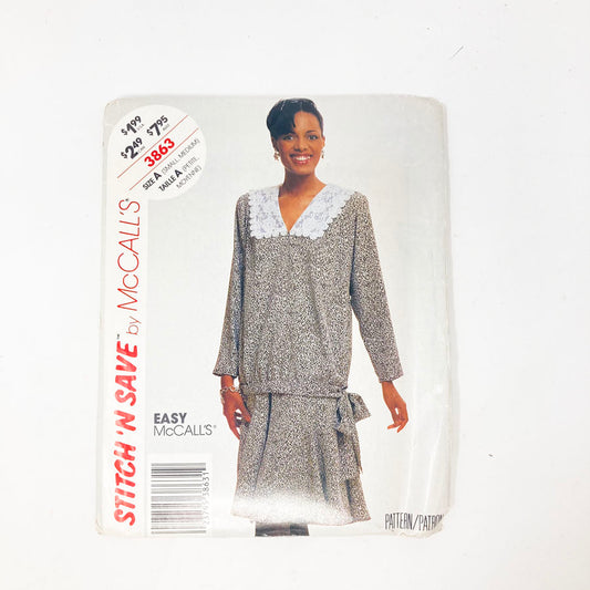 McCall's Stitch 'N Save 3863 Sewing Pattern - Outfit (Sm-Md) - 1988