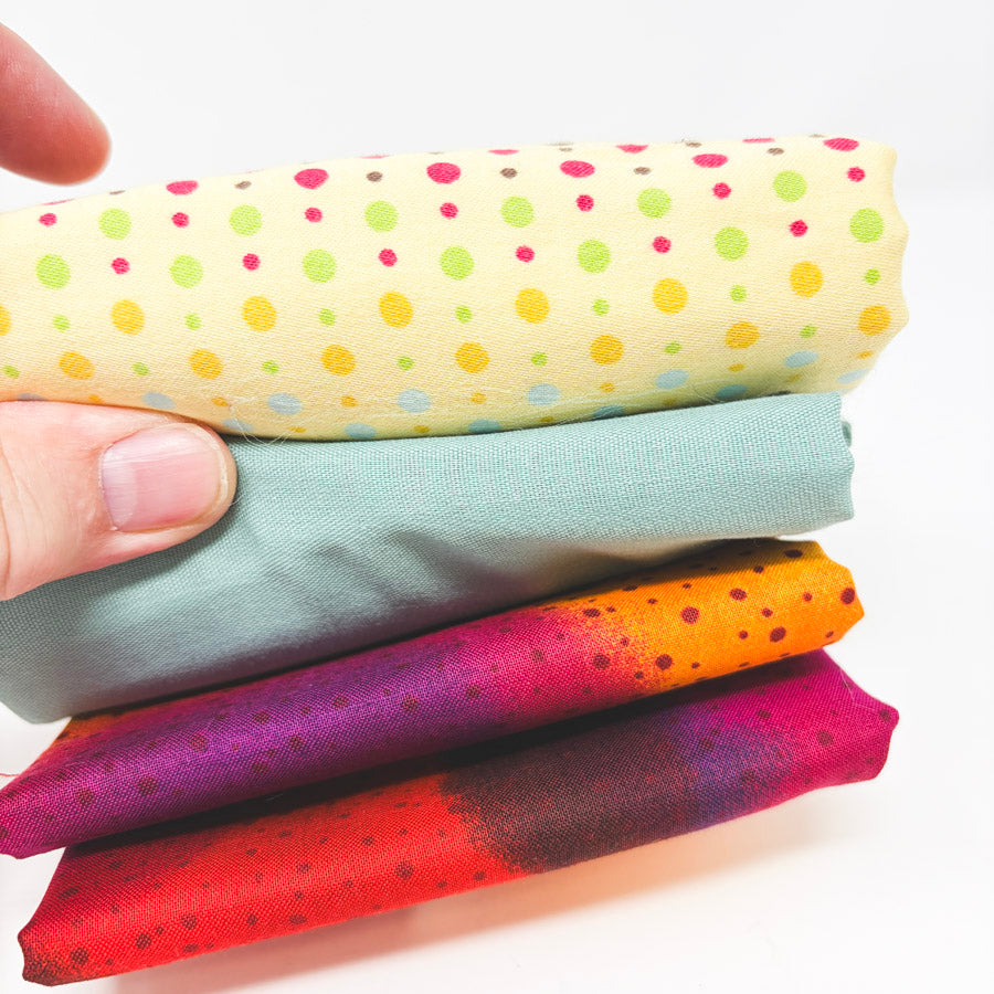 Warm Polka Dot Fabric Bundle