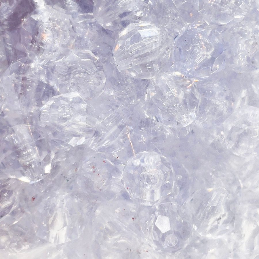 Value Pak 12mm Faceted Plastic Beads (Open)