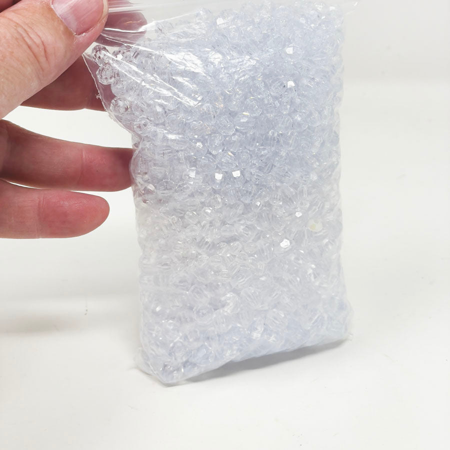 Faceted Clear Plastic Beads