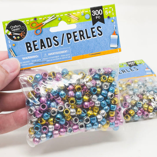 Metallic Finish Plastic Pony Beads (1)