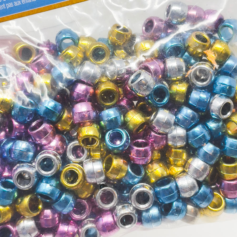 Metallic Finish Plastic Pony Beads (1)