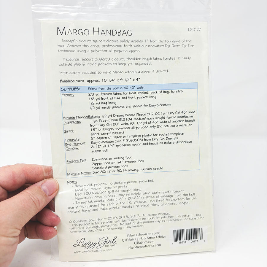Margo Handbag Sewing Pattern by Lazy Girl Designs