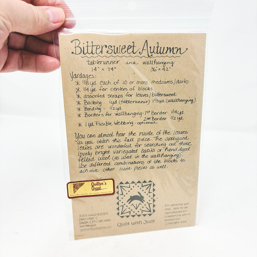 Bittersweet Autumn Quilting Pattern