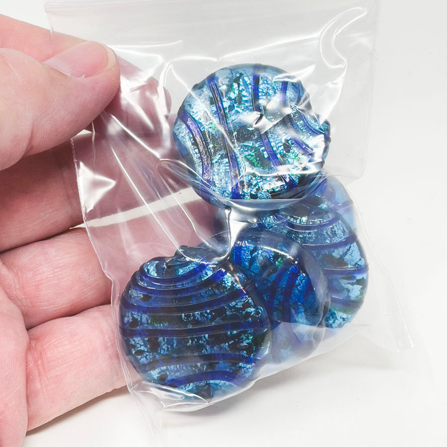 Large Turquoise Glass Beads