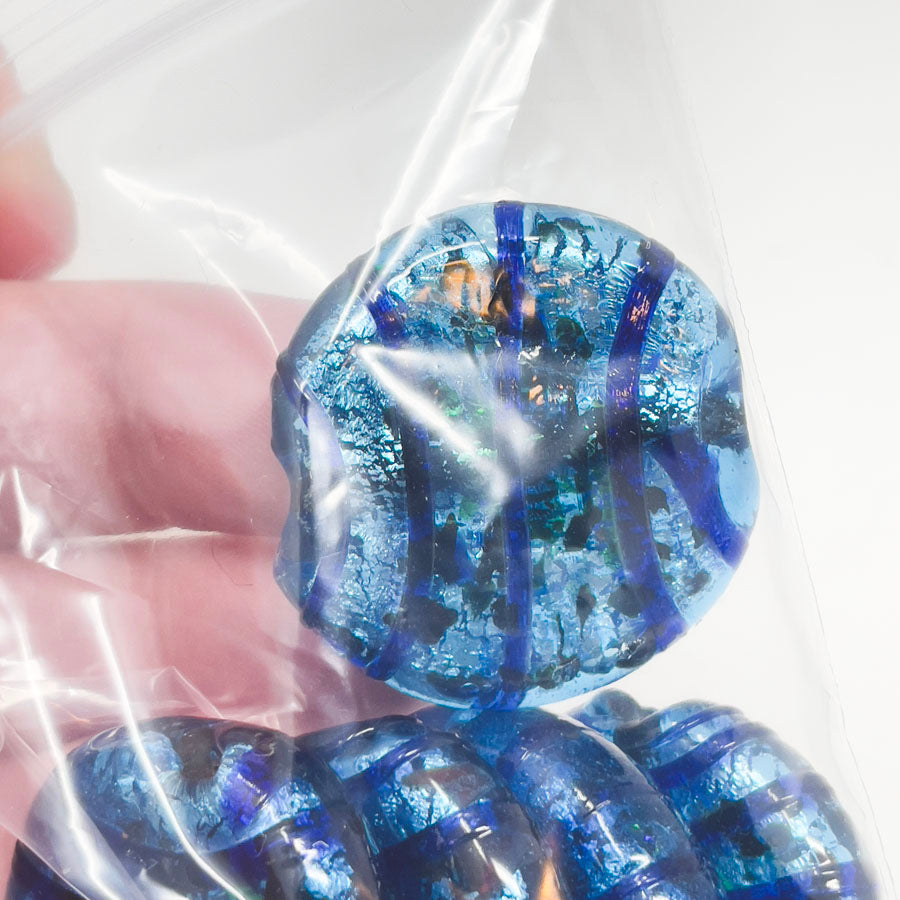 Large Turquoise Glass Beads